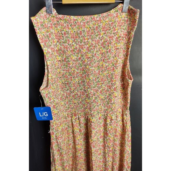 Nautica Women’s Floral Maxi Dress Large 100% Viscose Boho Summer Vacation - Picture 9 of 9